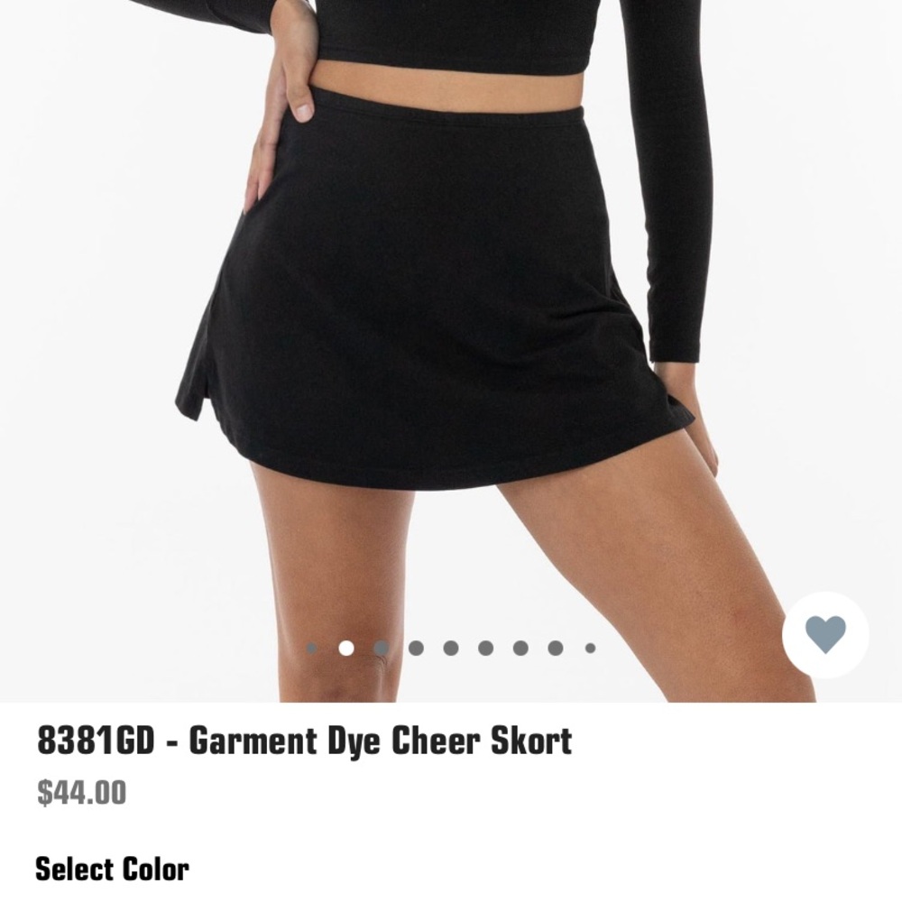 Los Angeles Apparel Garment Dye Cheer Skort